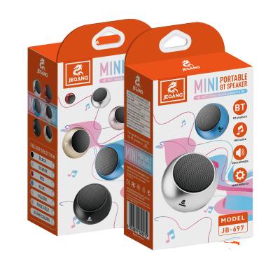 JEQANG JB-697 Mini Bluetooth Speaker — Portable Audio Device, Small Steel Cannon with Heavy Bass Multi-Functional Portable Boombox